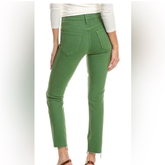 MOTHER THE MID RISE DAZZLER ANKLE FRAY green Jeans Pants BNWOT